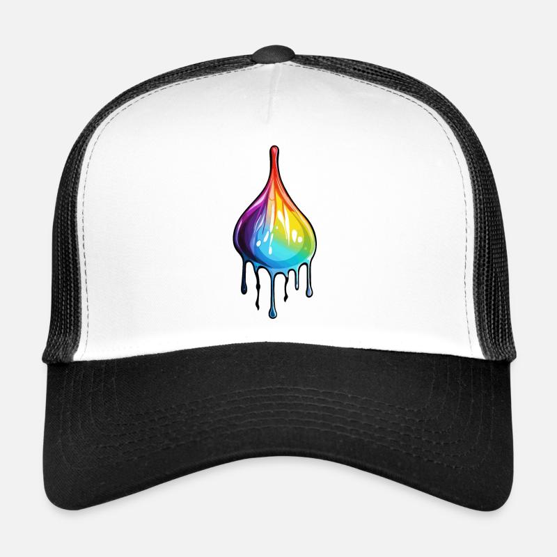 Rainbow Color Drops Trucker Cap
