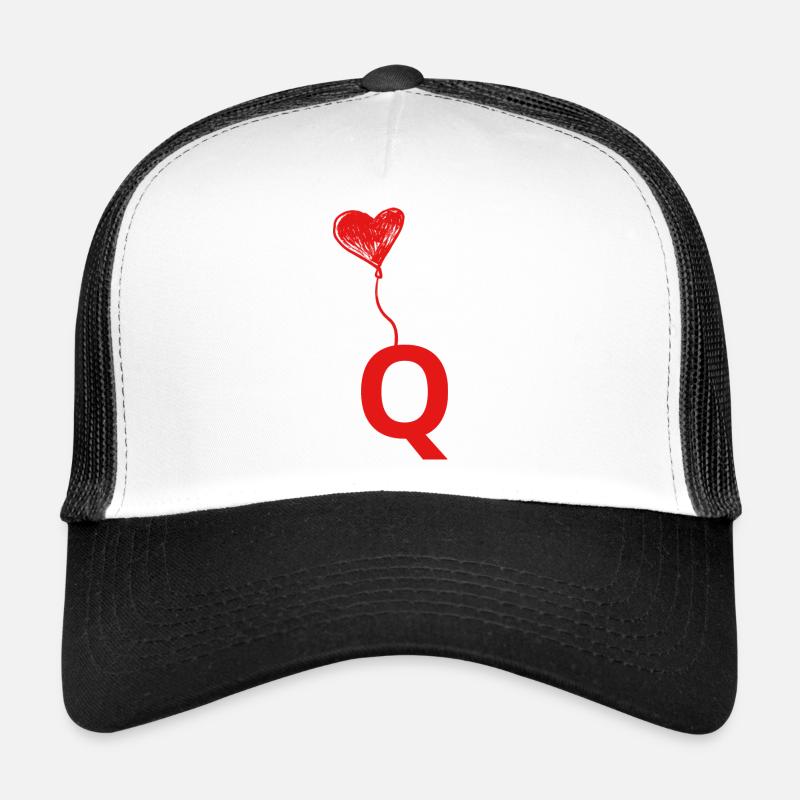 Buchstabe q Herz Trucker Cap
