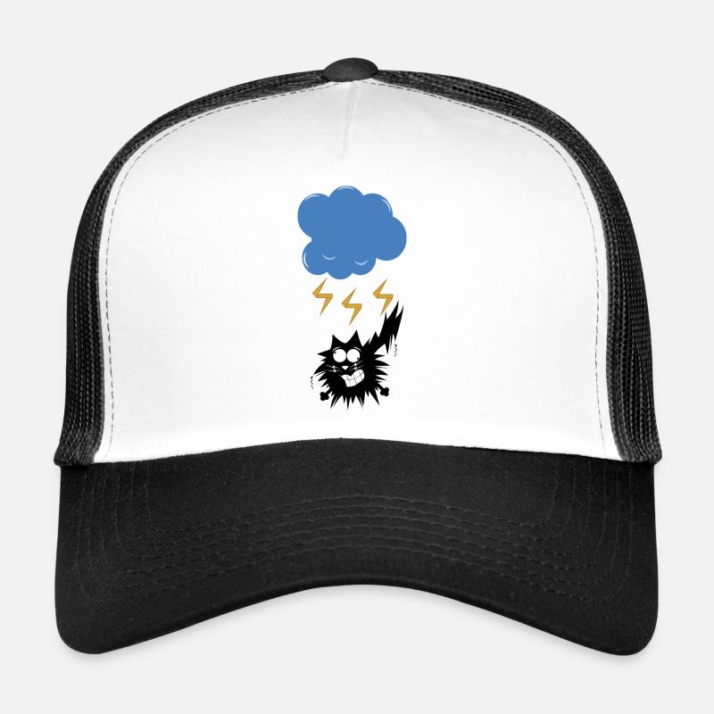 CAT STRUCK BY LIGHTNING Trucker Cap