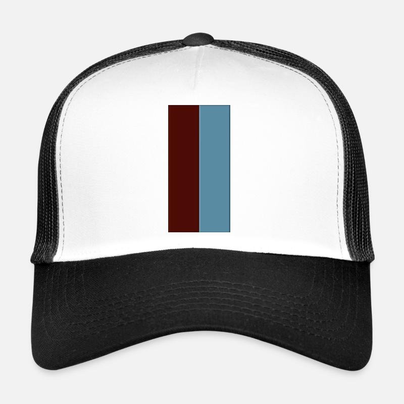 Couleurs Rouge Bleu Casquette trucker 