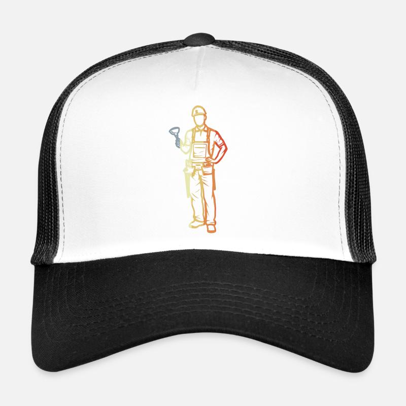 Oldschool Klempner - Trucker Cap - Weiß/Schwarz