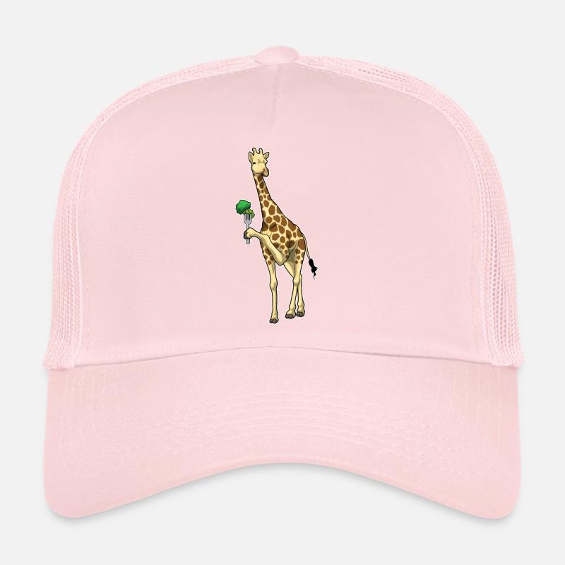 Giraffe Broccoli Vegetables Trucker Cap
