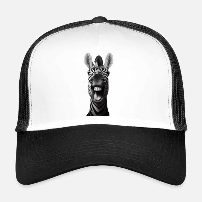 Lachender Esel 2 - Trucker Cap - Weiß/Schwarz