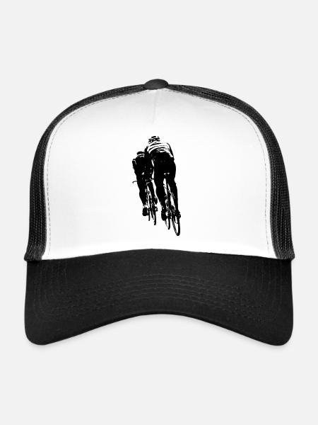 Rennradfahrer - Trucker Cap - Weiß/Schwarz