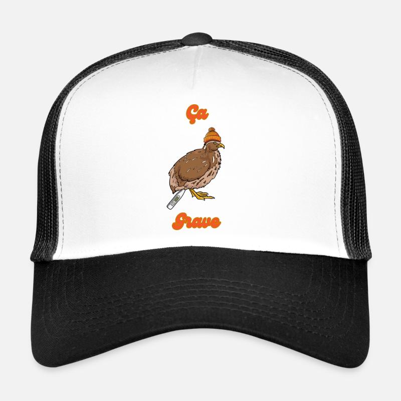 Ça caille grave froid - Casquette trucker  - blanc/noir