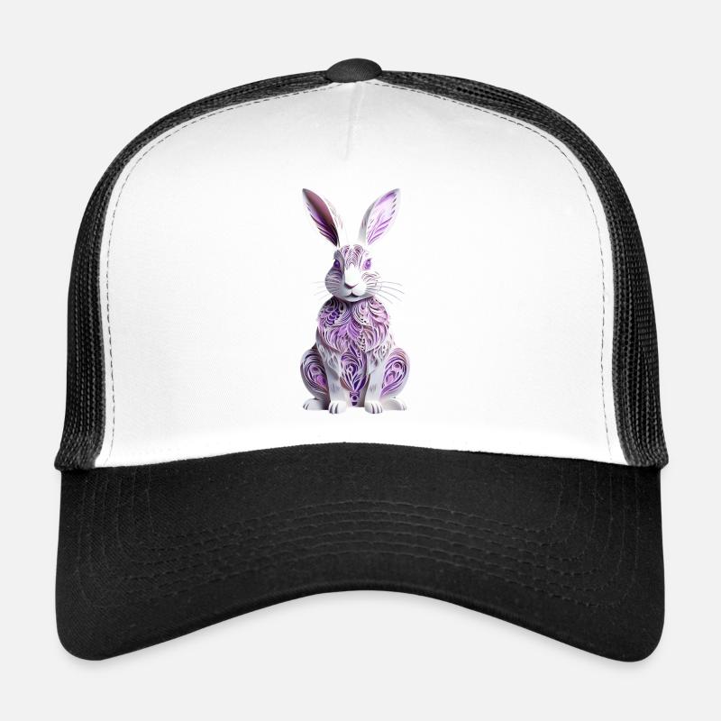 Bunny - Lapin de Pâques en silhouette Casquette trucker 