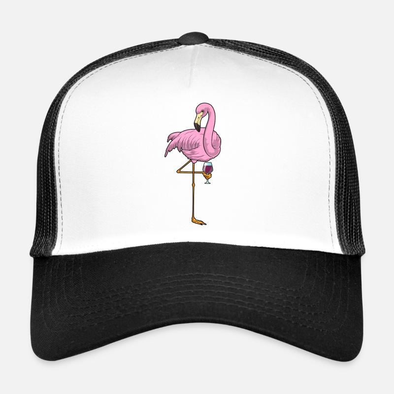 Flamingo Red Wine Trucker Cap