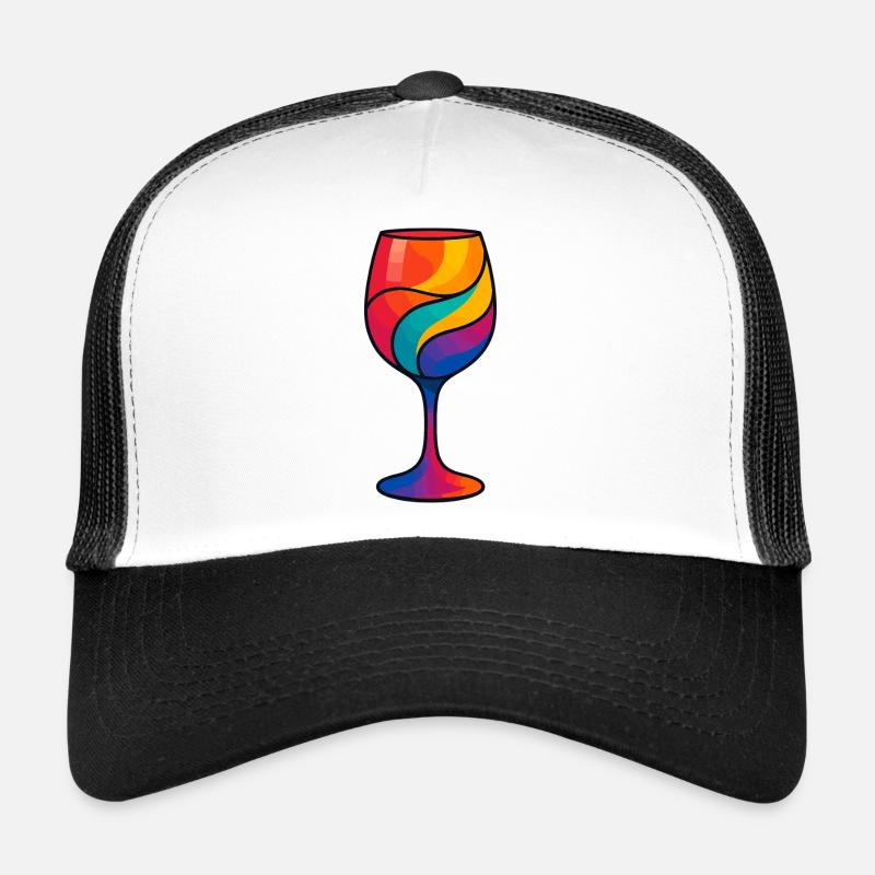 Verre de vigne coloré Casquette trucker 