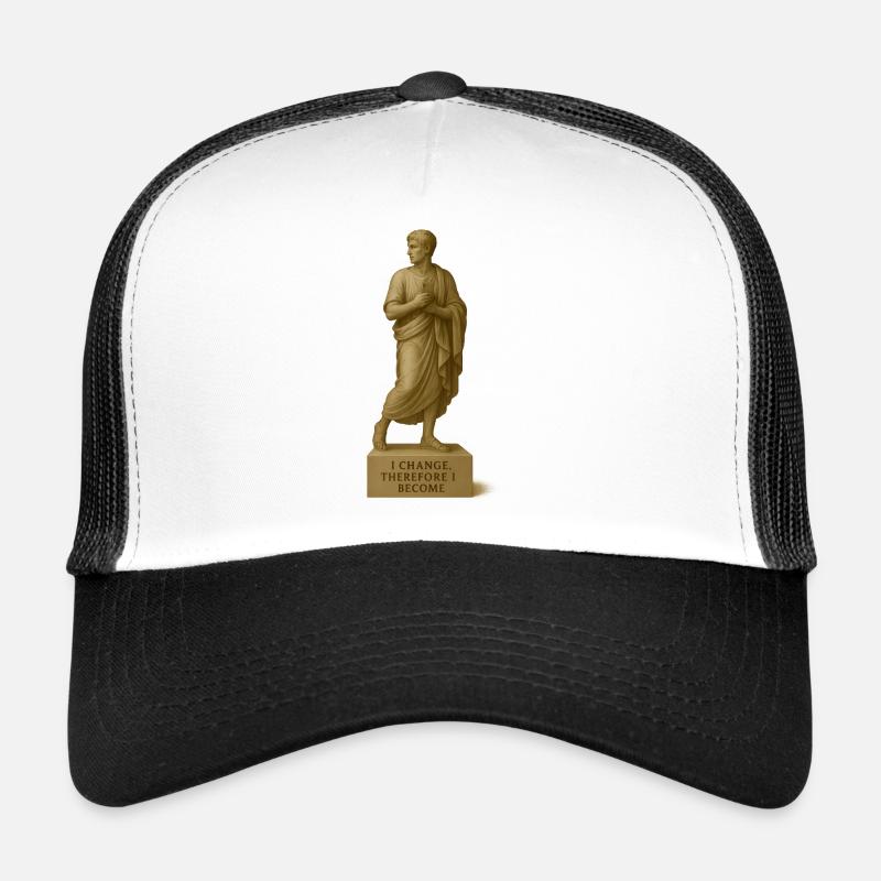 Classical Philosophy Sculpture - Trucker Cap - white/black