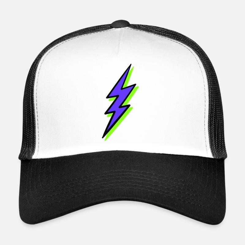 Rayon abstrait dans les tons néon Casquette trucker 