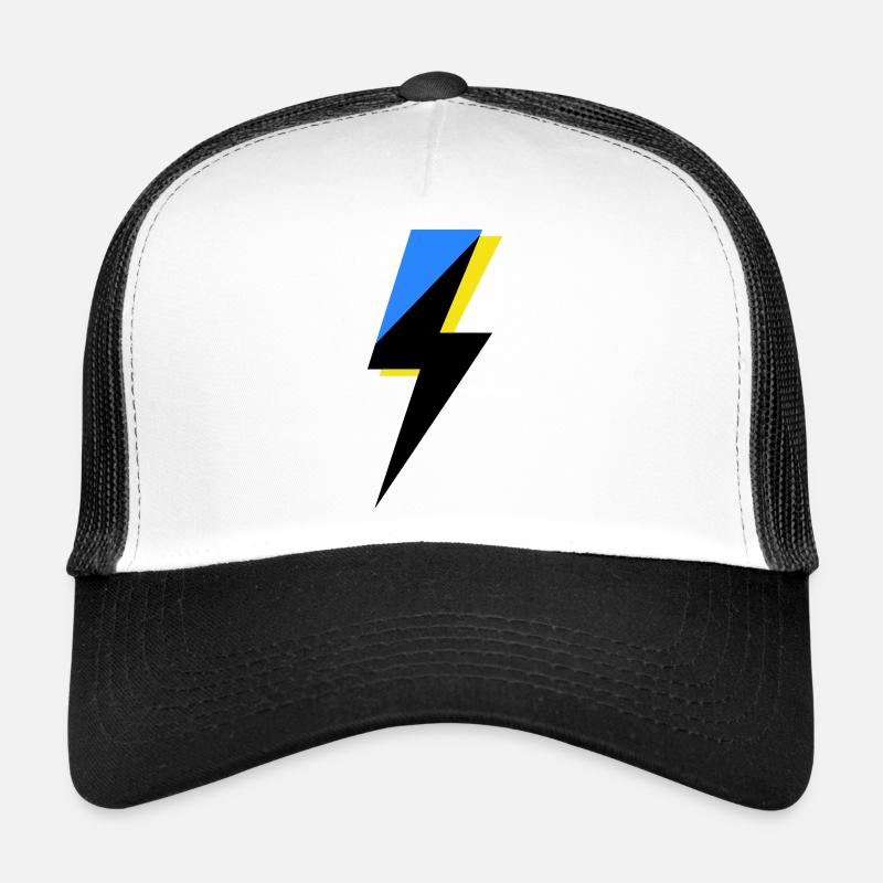 Géométrie bleue et jaune Casquette trucker 
