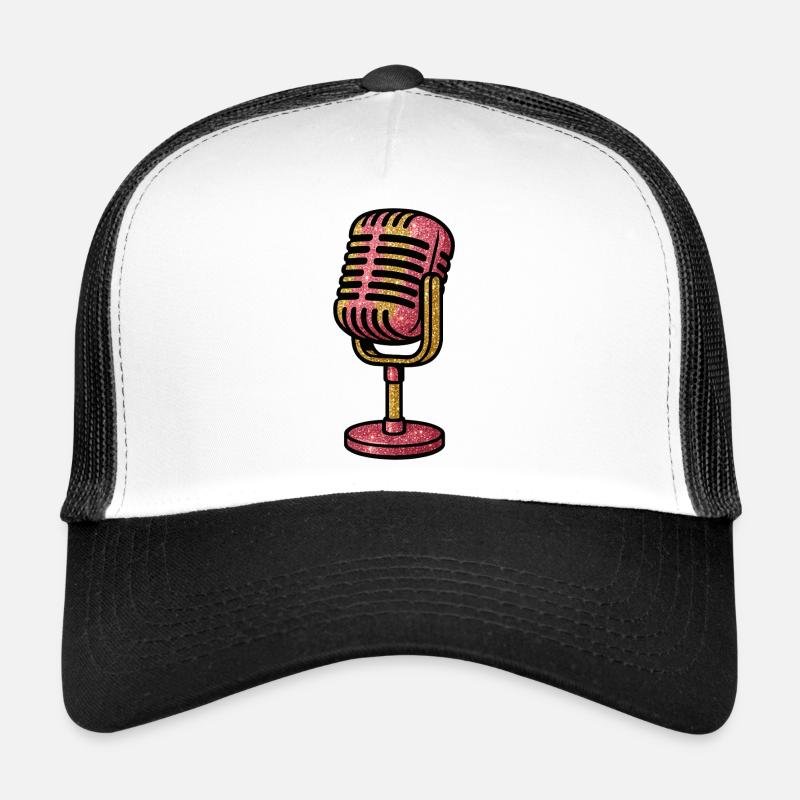 Conception de microphone scintillante Casquette trucker 