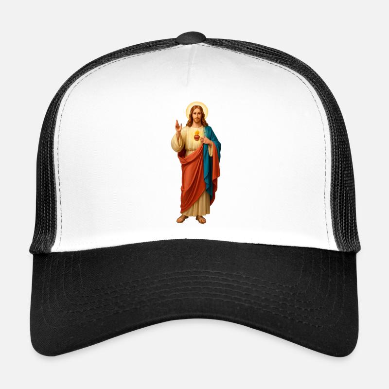 Jesus with Bread Tricolor Robes Trucker Cap