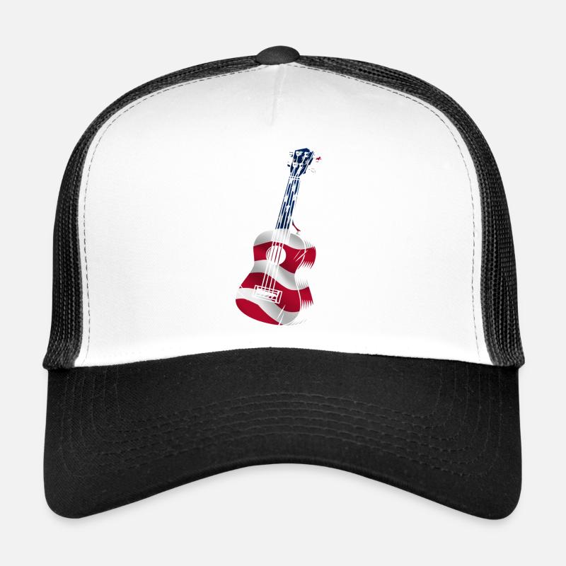 Ukulélé hawaïen Uke Drapeau américain Casquette trucker 