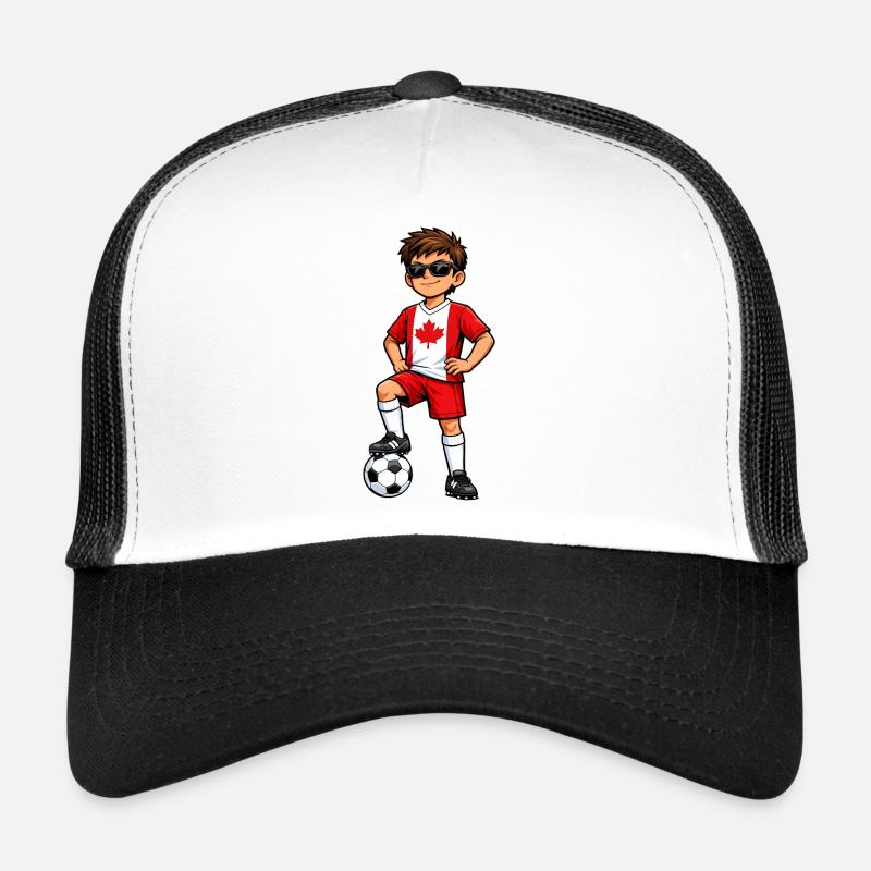 Fußball Junge Kanada Fan Kanadische Flagge Trucker Cap