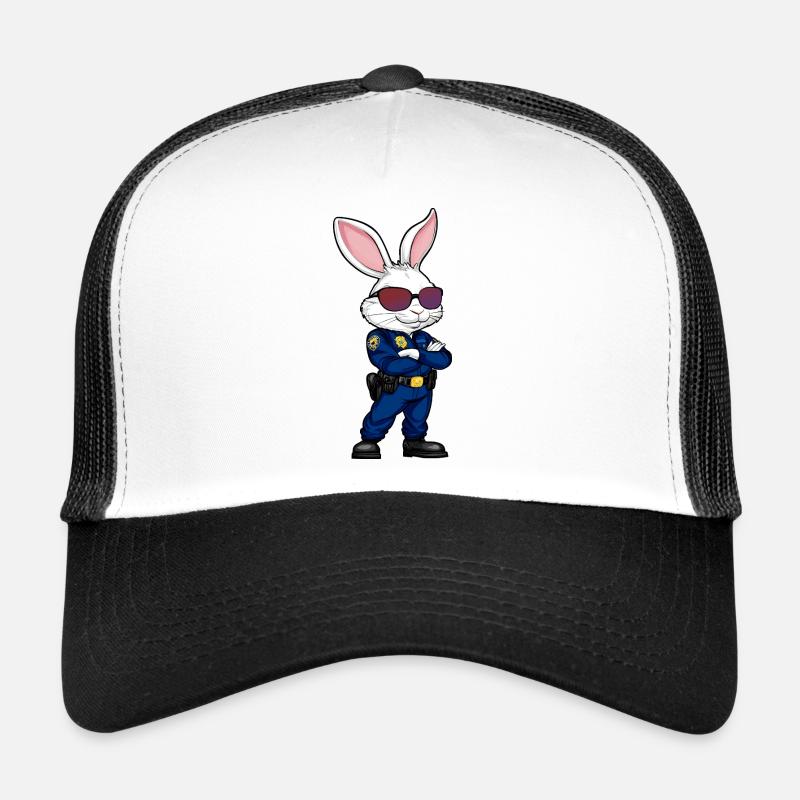 Rabbit Policeman Trucker Cap