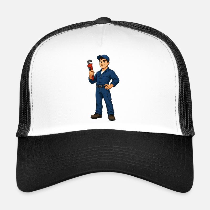 Motif de héros artisan avec clé à molette Casquette trucker 