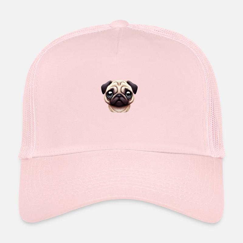 Unique Pug Portrait Trucker Cap
