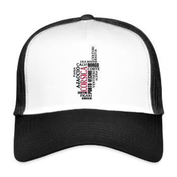 Corsica Corse villes - Casquette trucker  - blanc/noir - Devant