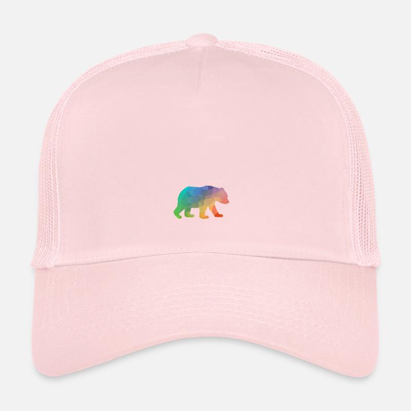 Colorful triangle design bear Trucker Cap