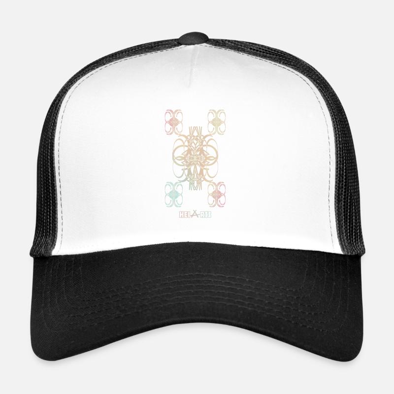 Abstract No. 70 - Trucker Cap - Weiß/Schwarz