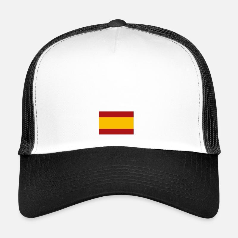 DRAPEAU ESPAGNOL - Casquette trucker  - blanc/noir