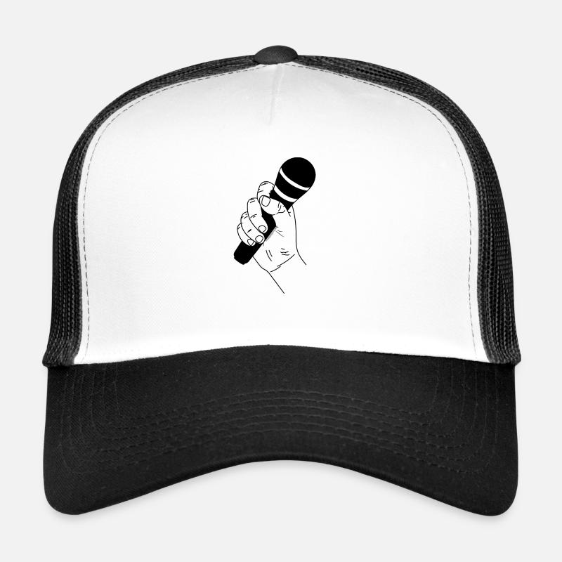 Microphone - Trucker Cap - white/black