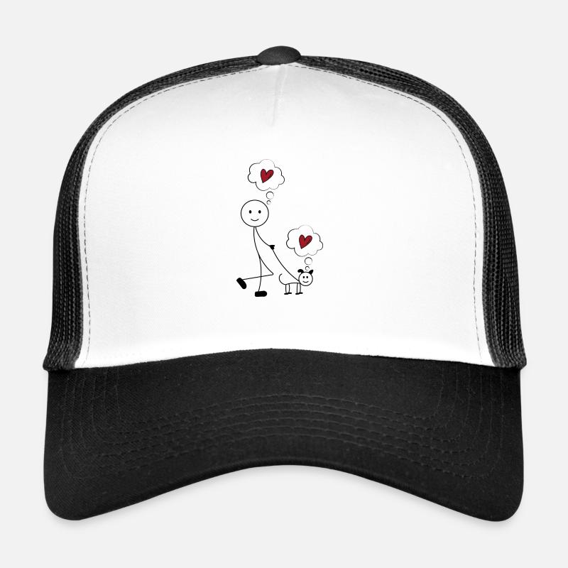 Hund - Trucker Cap - Weiß/Schwarz