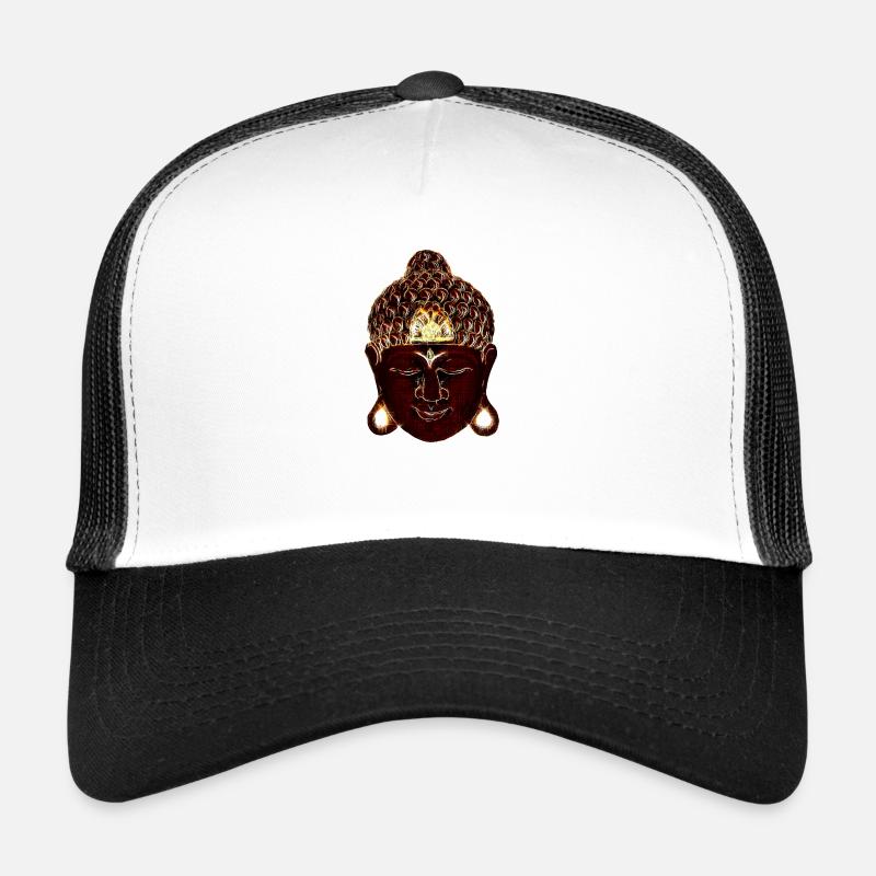 Buddha - Trucker Cap - Weiß/Schwarz