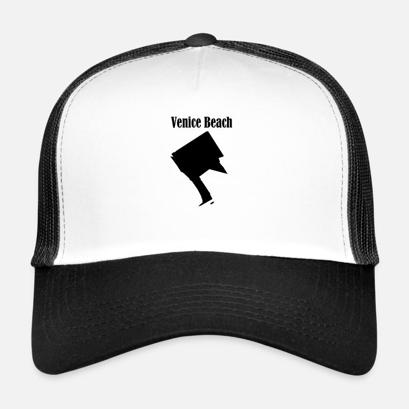 Venice Beach L.A. Noir - Casquette trucker  - blanc/noir