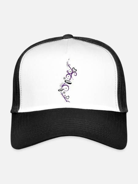 Tribal with Symbols of love - Trucker Cap - white/black - Front