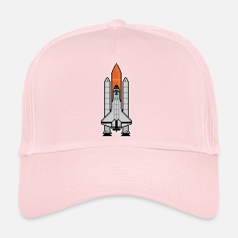G.36 Navette spatiale dans le style geek et pixel art Casquette trucker 