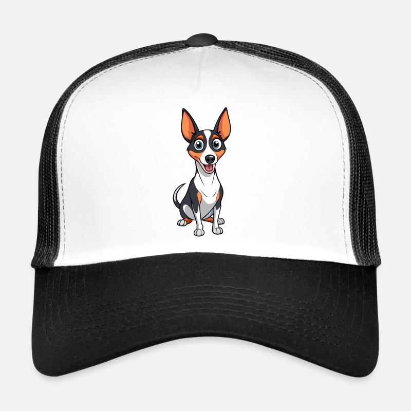 Curieux Rat Terrier - chien oeuvre pinte Casquette trucker 