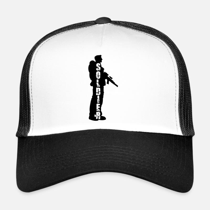 Soldat Silhouette Guerre Général Combattant de la Liberté Casquette trucker 