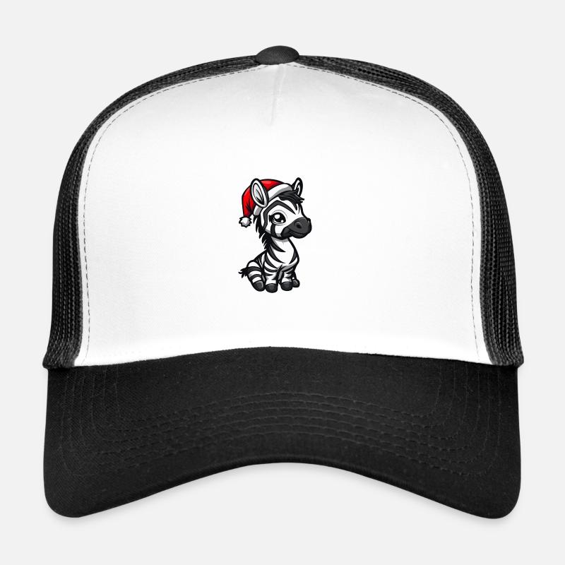 Zebra Weihnachten - Trucker Cap - Weiß/Schwarz