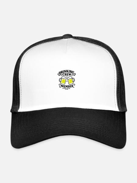 Boire de la bière Crew - Casquette trucker  - blanc/noir - Devant