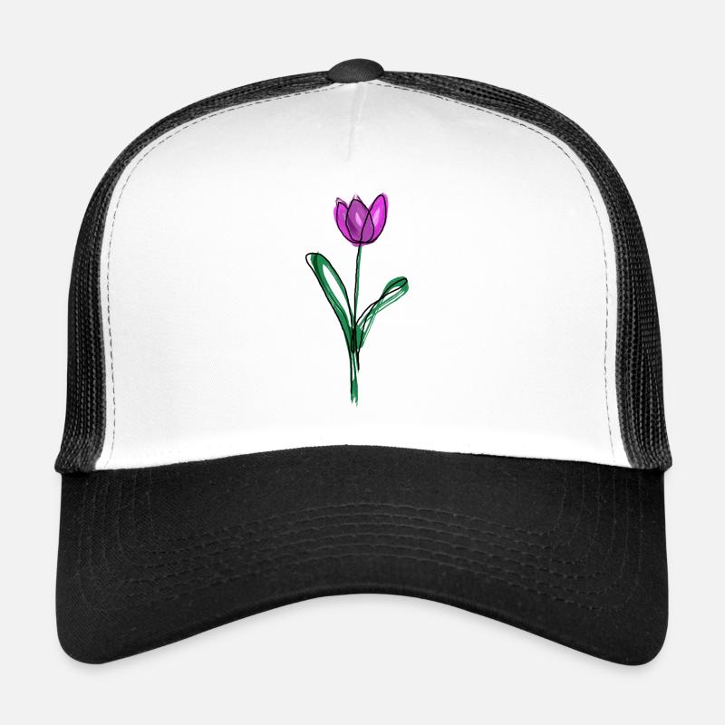 Tulipe violette Casquette trucker 