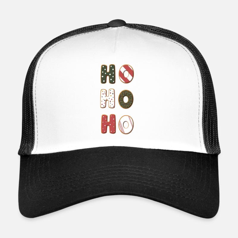 Weihnachten HoHoHo Kekse - Trucker Cap - Weiß/Schwarz