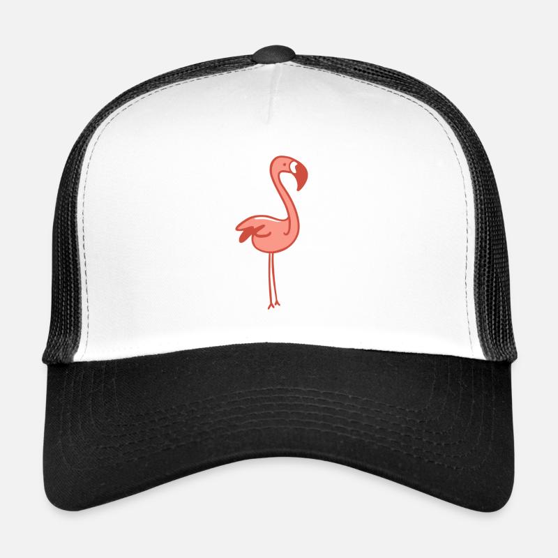 Süßer Flamingo Vogel - Trucker Cap - Weiß/Schwarz