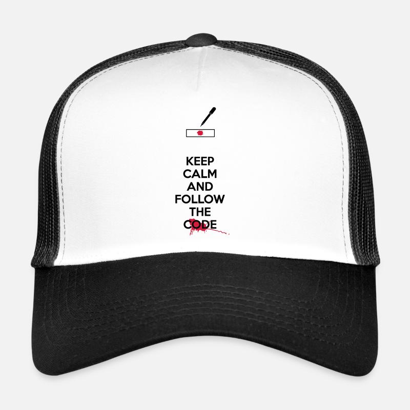 Dexter - Keep Calm And Follow The Code Black Casquette trucker 