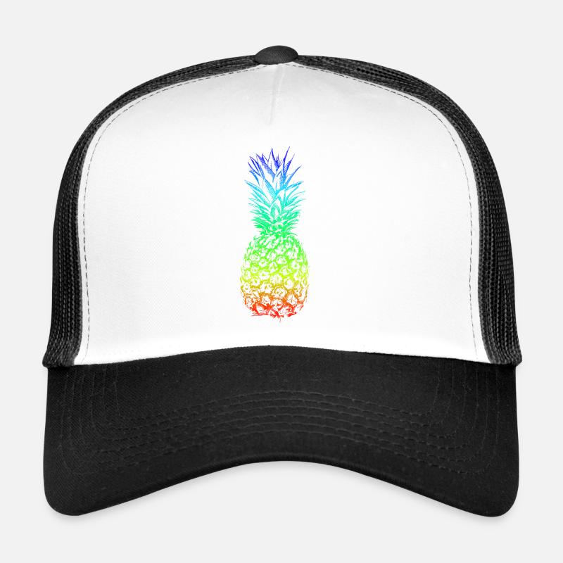 Rainbow pineapple Hawaii summer design for Trucker Cap