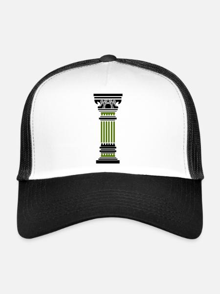 Colonne antique - Casquette trucker  - blanc/noir - Devant