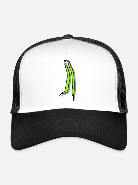 Haricots verts - Casquette trucker  - blanc/noir - Devant