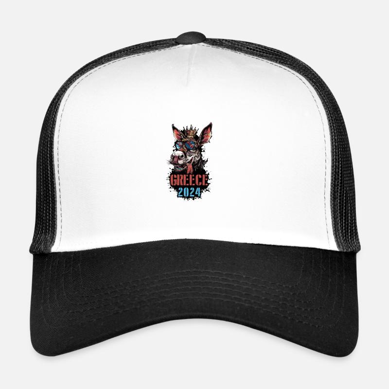Grèce 2024 Vacances Âne Casquette trucker 
