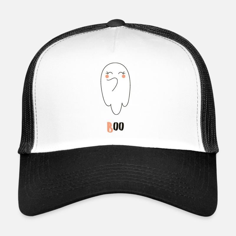 Boo Ghost Ghost Halloween cadeau d'amusement effrayant Casquette trucker 