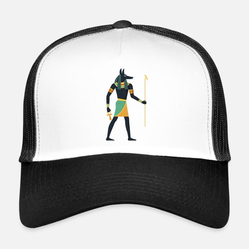 Anubis Egypt Hieroglyphics Graphic Old Dog Trucker Cap