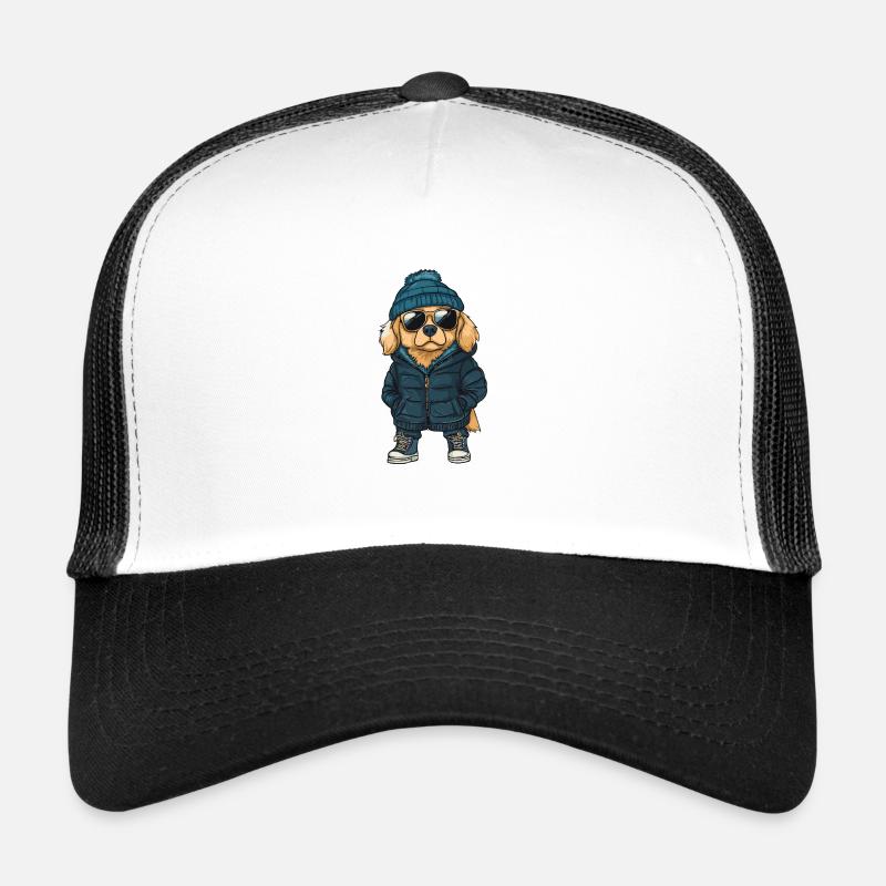 Golden Retriever Dog Cool Comic Funny Trucker Cap
