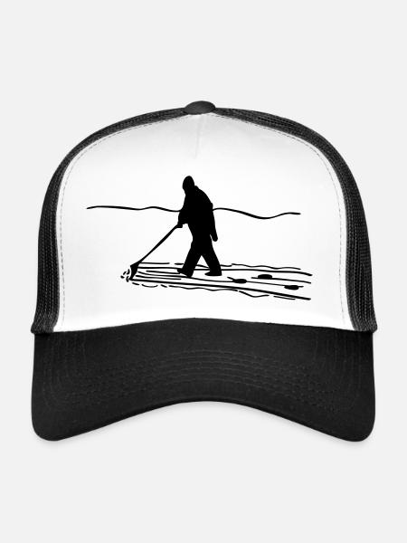 Push the snow - Trucker Cap - white/black - Front