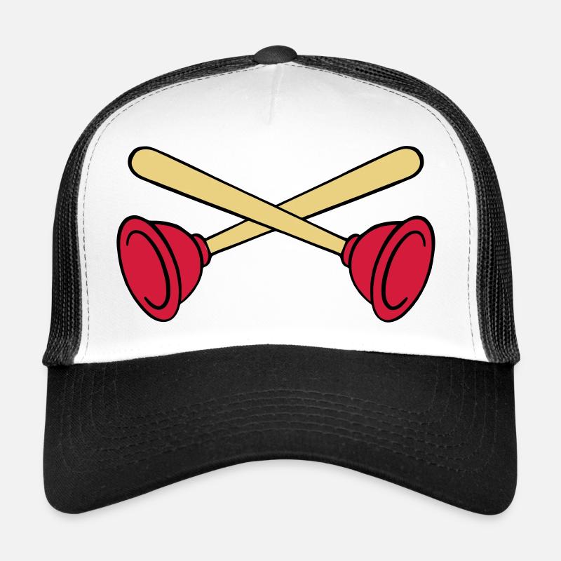 Pömpel crossed - Trucker Cap - Weiß/Schwarz