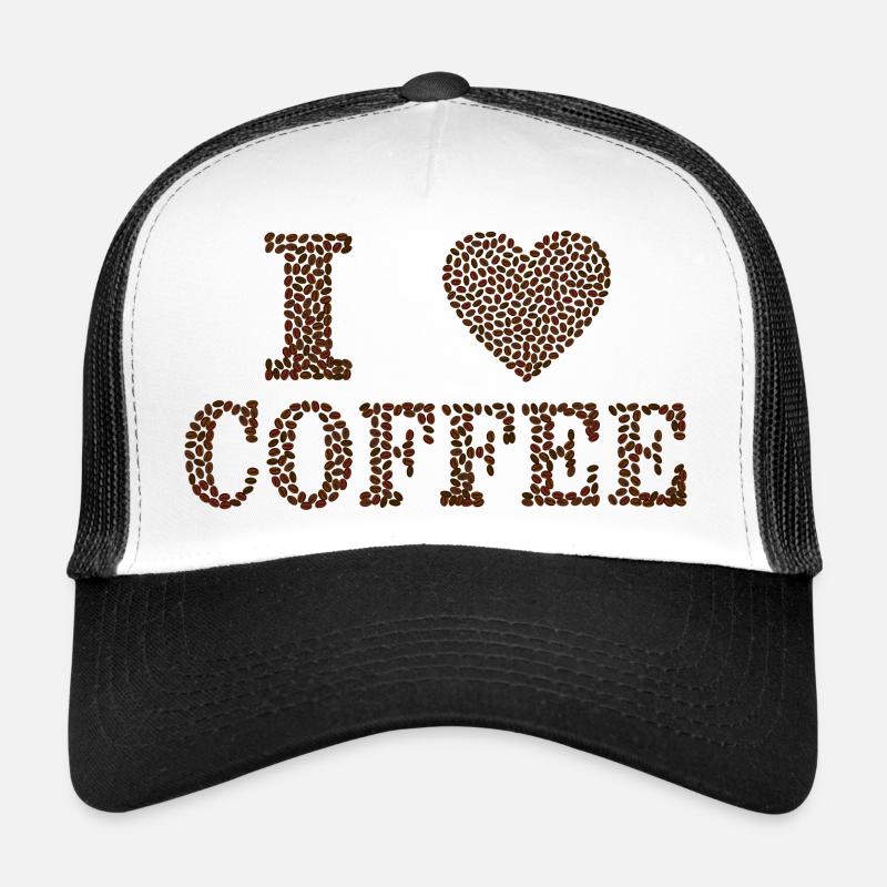 liebe Kaffee - Trucker Cap - Weiß/Schwarz